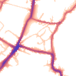 Daytime road noise heatmap for HA2 0JZ