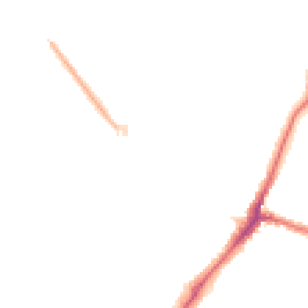 Night-time road noise heatmap for HA2 0PW