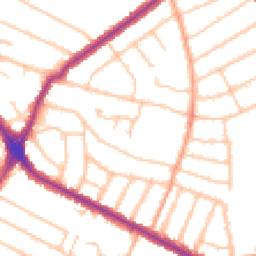 Daytime road noise heatmap for HA2 6AP