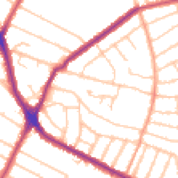 Daytime road noise heatmap for HA2 6AW