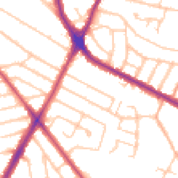Daytime road noise heatmap for HA2 7AL