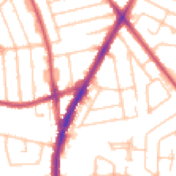 Daytime road noise heatmap for HA2 7HD