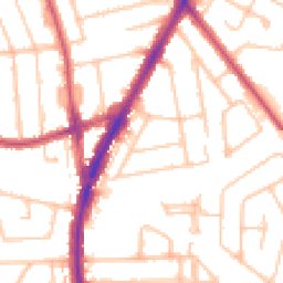 Daytime road noise heatmap for HA2 7JD
