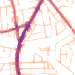 Daytime road noise heatmap for HA2 7JQ