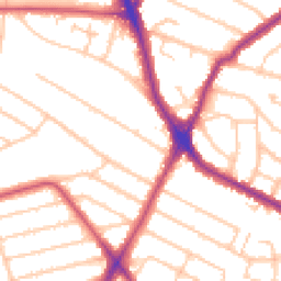 Daytime road noise heatmap for HA2 7LA