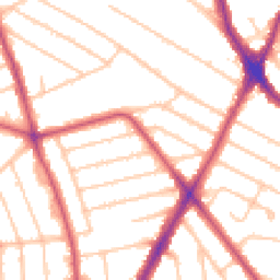Daytime road noise heatmap for HA2 7QD