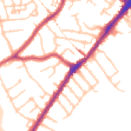 Daytime road noise heatmap for HA2 8BW