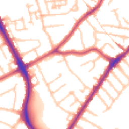 Daytime road noise heatmap for HA2 8EL