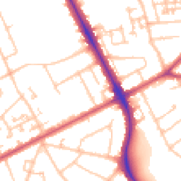 Daytime road noise heatmap for HA2 9AE