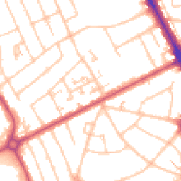 Daytime road noise heatmap for HA2 9BD