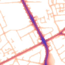 Daytime road noise heatmap for HA2 9DW