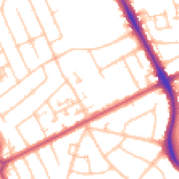 Daytime road noise heatmap for HA2 9JY