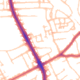 Daytime road noise heatmap for HA2 9RT