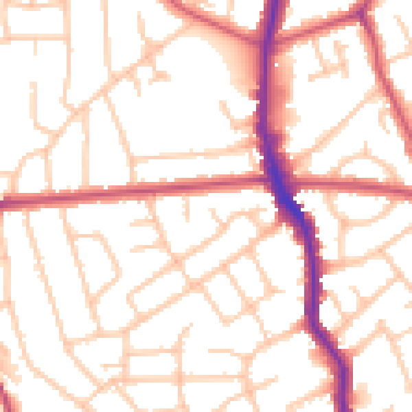 Daytime road noise heatmap for HA3 5LG