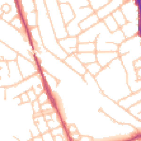 Daytime road noise heatmap for HA3 5LT