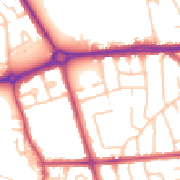 Daytime road noise heatmap for HA3 6QH