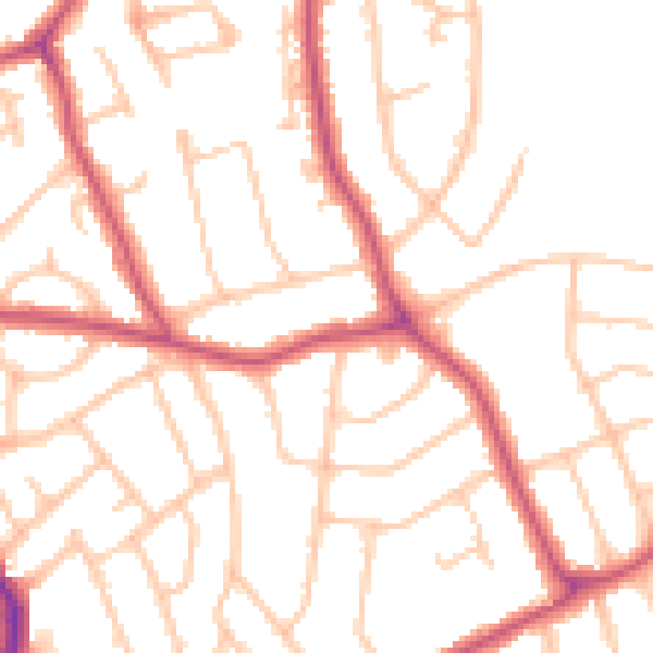 Daytime road noise heatmap for HA3 7JF