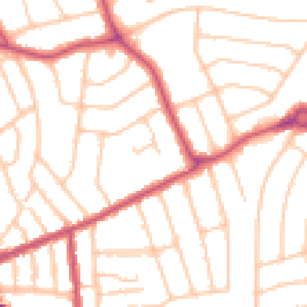 Daytime road noise heatmap for HA3 7JG