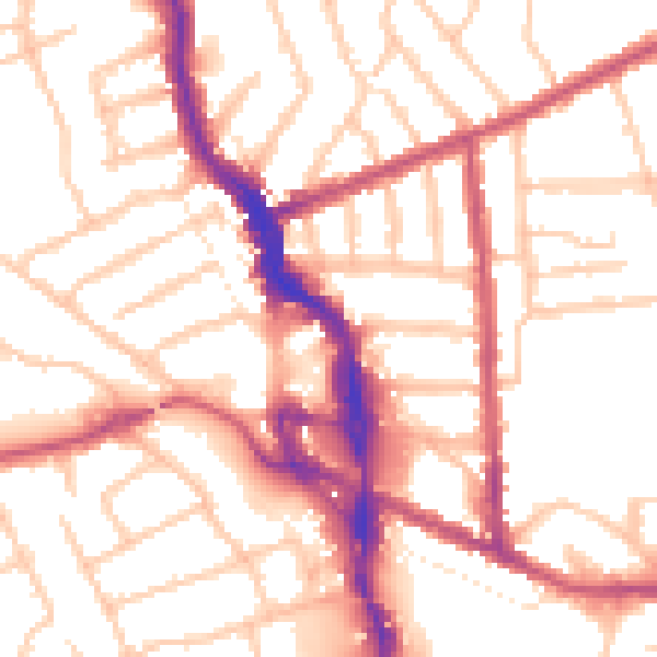 Daytime road noise heatmap for HA3 7RN