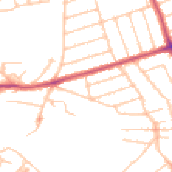 Daytime road noise heatmap for HA3 8NA