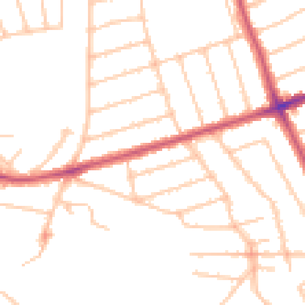 Daytime road noise heatmap for HA3 8NB