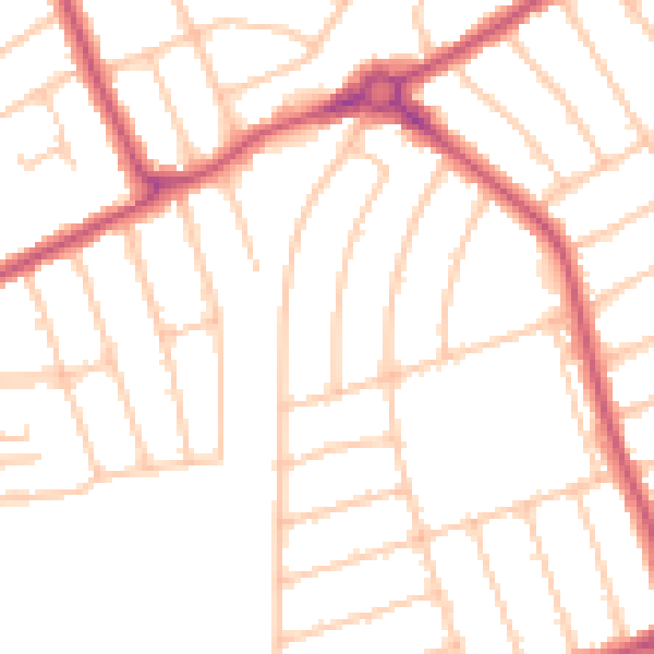 Daytime road noise heatmap for HA3 8QW