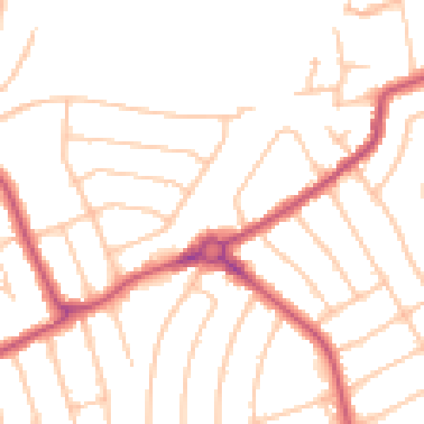 Daytime road noise heatmap for HA3 8RA