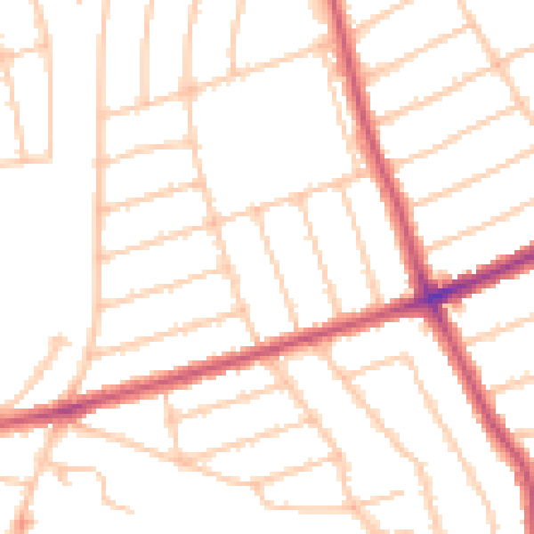Daytime road noise heatmap for HA3 8TG