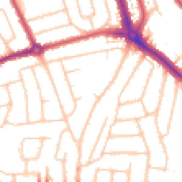 Daytime road noise heatmap for HA3 9HS