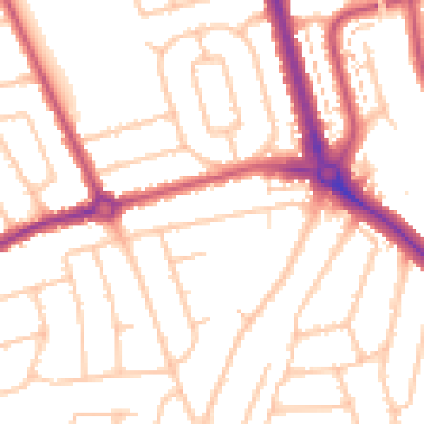 Daytime road noise heatmap for HA3 9JF