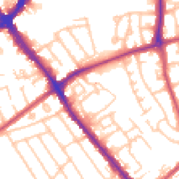 Daytime road noise heatmap for HA8 0AB