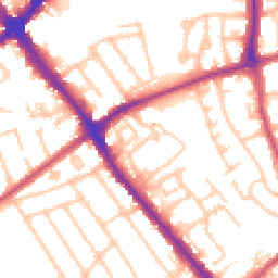 Daytime road noise heatmap for HA8 0AF