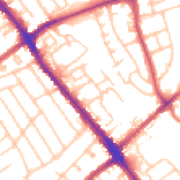 Daytime road noise heatmap for HA8 0AG