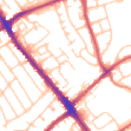 Daytime road noise heatmap for HA8 0AT