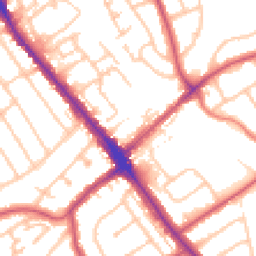 Daytime road noise heatmap for HA8 0BA