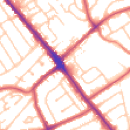 Daytime road noise heatmap for HA8 0BE