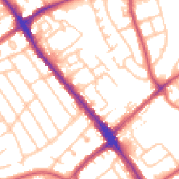 Daytime road noise heatmap for HA8 0BH