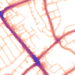 Daytime road noise heatmap for HA8 0BZ