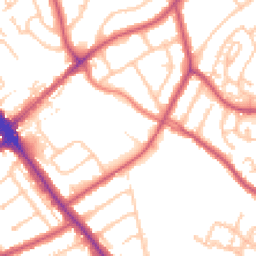 Daytime road noise heatmap for HA8 0DE