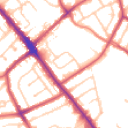 Daytime road noise heatmap for HA8 0DJ