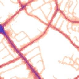 Daytime road noise heatmap for HA8 0DP