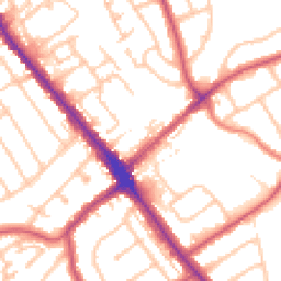 Daytime road noise heatmap for HA8 0HS