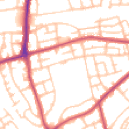 Daytime road noise heatmap for HA8 0NS