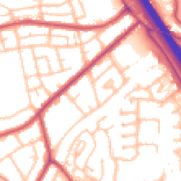 Daytime road noise heatmap for HA8 0QE