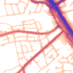 Daytime road noise heatmap for HA8 0SF