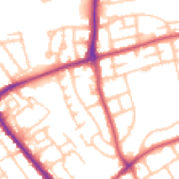 Daytime road noise heatmap for HA8 0SH