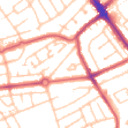 Daytime road noise heatmap for HA8 5LS