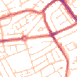 Daytime road noise heatmap for HA8 5NQ