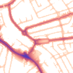 Daytime road noise heatmap for HA8 5NU