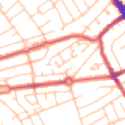 Daytime road noise heatmap for HA8 5QG